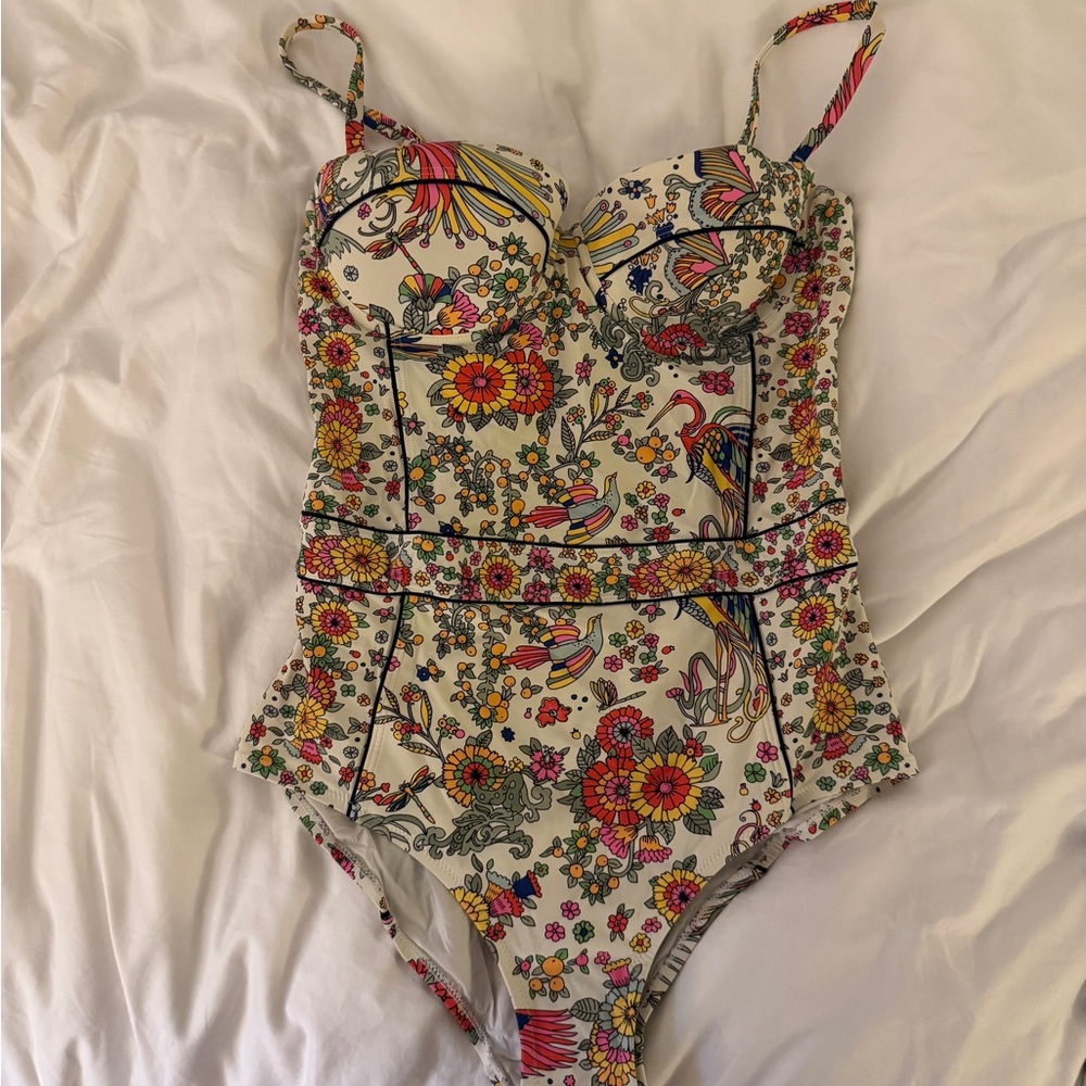 Tory Burch - Floral One-Piece Swimsuit - size M